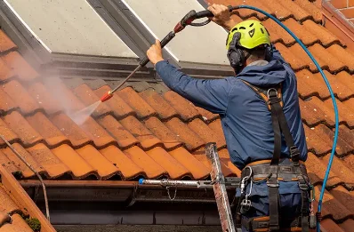 Démoussage et hydrofuge de toiture à Courtemaux